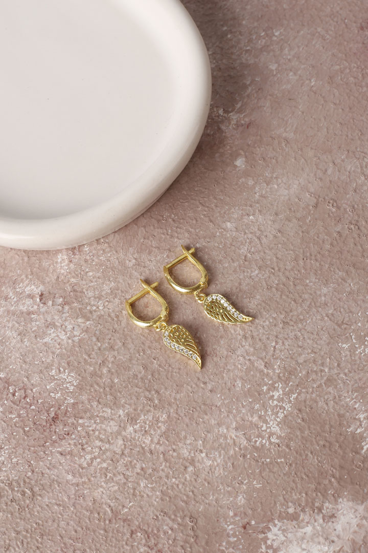 Melek Kanadı Gümüş Küpe