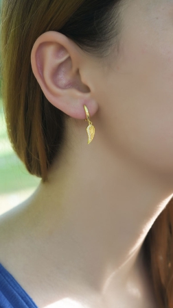 Melek Kanadı Gümüş Küpe